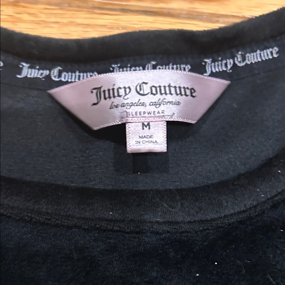 Juicy Couture Black Velour Rhinestone Set - Picture 2 of 5